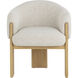 Trine Rustic Oak / Dove Cream Dining Armchair